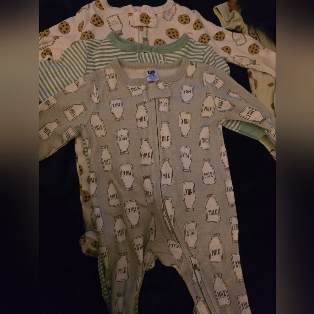 Milk Bottle Print Kids One Piece